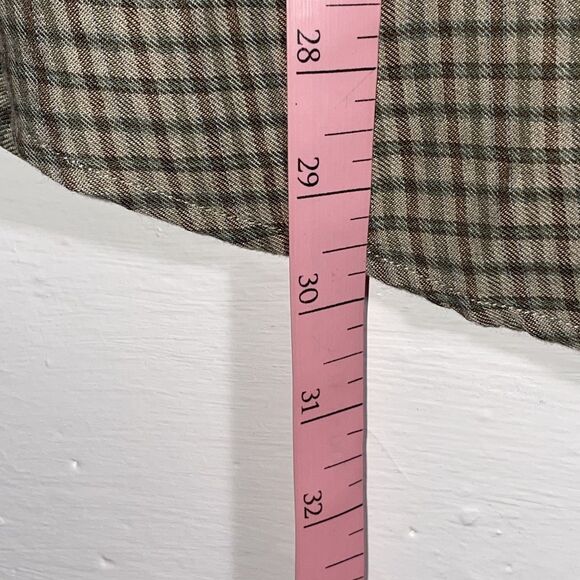 Vintage Burma Bibas Rayon Shirt Plaid Button Down Made in Hong Kong Soft 90s M/L - Picture 10 of 10